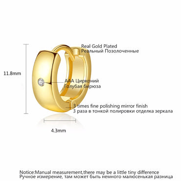 CZCITY Wholesale Small Hoop Earrings Piercing Huggie Earrings for Women or Men Brincos Jewelry White Cubic Zirconia Earrings
