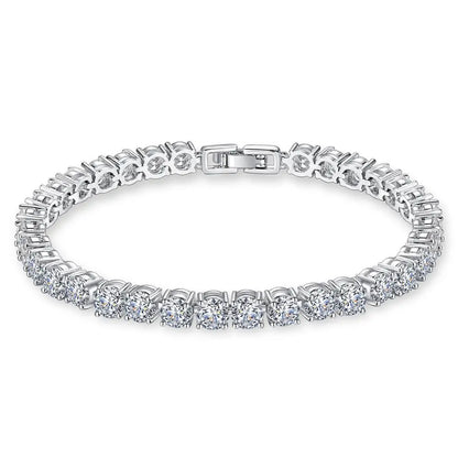 Women Luxury Jewelry Classic Design AAA+ Round 0.5 Carat Cubic Zircon Diamond Tennis Bracelet