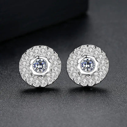 CZCITY Cubic Zirconia Hola Stud Earrings for Women a AA Tiny CZ Stone Inlay Luxury Korean Cute Stud Earring Fashion Jewelry