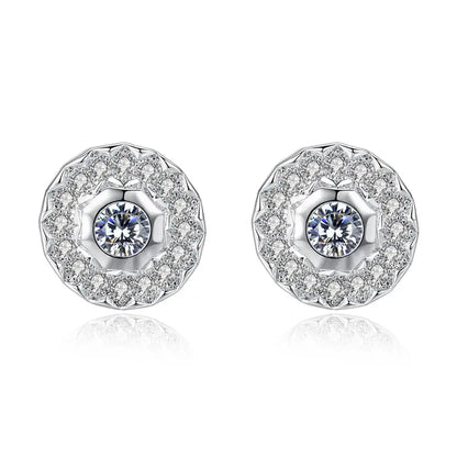 CZCITY Cubic Zirconia Hola Stud Earrings for Women a AA Tiny CZ Stone Inlay Luxury Korean Cute Stud Earring Fashion Jewelry