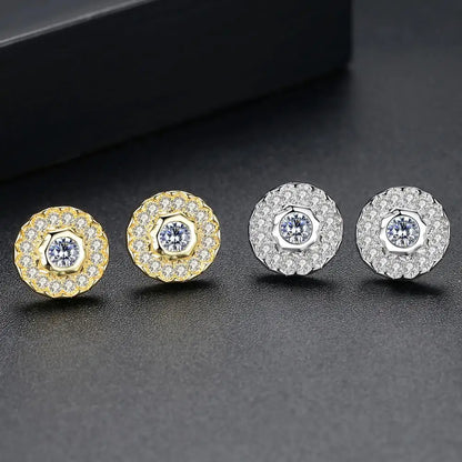 CZCITY Cubic Zirconia Hola Stud Earrings for Women a AA Tiny CZ Stone Inlay Luxury Korean Cute Stud Earring Fashion Jewelry