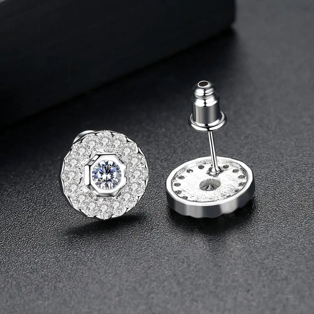 CZCITY Cubic Zirconia Hola Stud Earrings for Women a AA Tiny CZ Stone Inlay Luxury Korean Cute Stud Earring Fashion Jewelry
