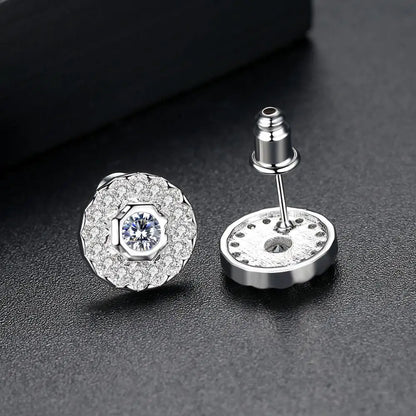 CZCITY Cubic Zirconia Hola Stud Earrings for Women a AA Tiny CZ Stone Inlay Luxury Korean Cute Stud Earring Fashion Jewelry