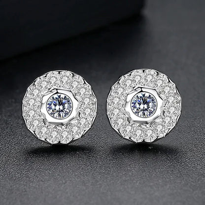 CZCITY Cubic Zirconia Hola Stud Earrings for Women a AA Tiny CZ Stone Inlay Luxury Korean Cute Stud Earring Fashion Jewelry