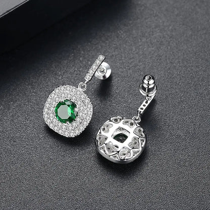 CZCITY FIVE COLOR OPTIONS Brand Latest Design Glittering Cubic Zirconia Paved Halo Design Statement Earrings