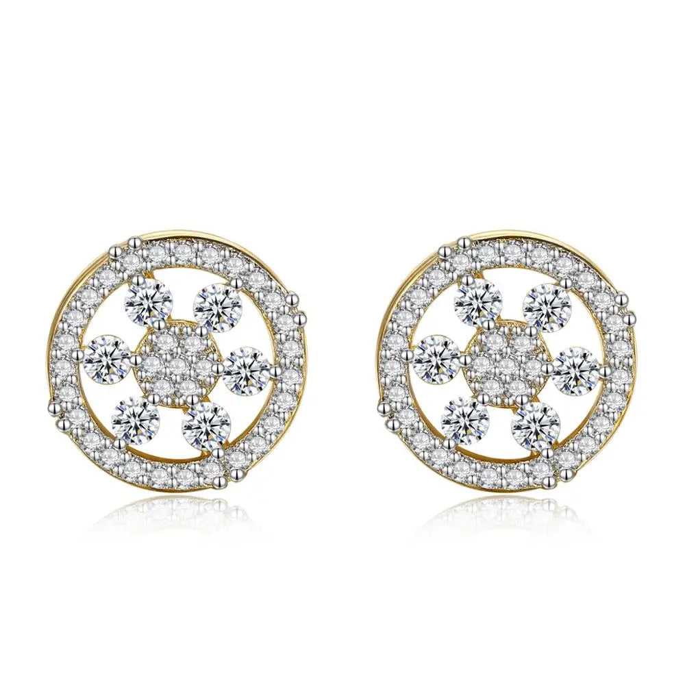 CZCITY Cubic Zirconia Hip Hop Stud  Earrings for Boy Black Rhodium Plated Wholesale Jewelry Ready to Ship Jewelry