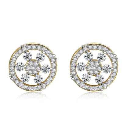 CZCITY Cubic Zirconia Hip Hop Stud  Earrings for Boy Black Rhodium Plated Wholesale Jewelry Ready to Ship Jewelry