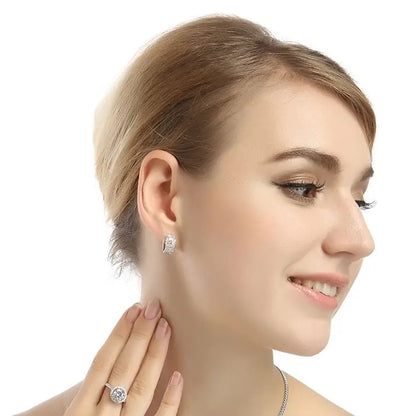 CZCITY Wholesale Women Gift Jewelry Tiny Cubic Zirconia Paved Hip Hop Hoop Cuff Earrings