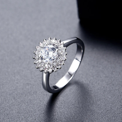 LUOTEEMI Wholesale Stock Hearts & Arrows Perfect Cut Luxury Tiny CZ Women Finger Matching Ring