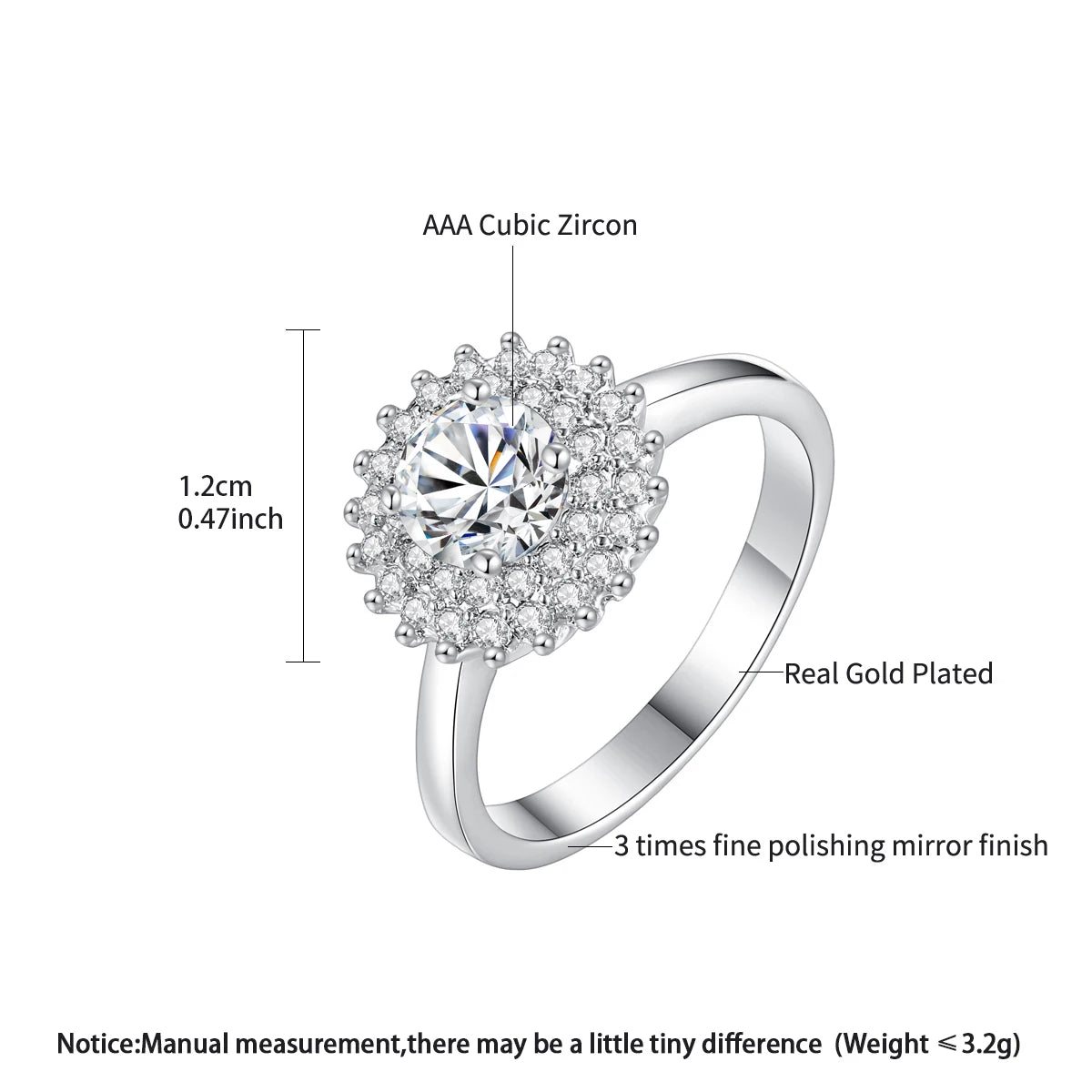 LUOTEEMI Wholesale Stock Hearts & Arrows Perfect Cut Luxury Tiny CZ Women Finger Matching Ring