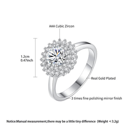 LUOTEEMI Wholesale Stock Hearts & Arrows Perfect Cut Luxury Tiny CZ Women Finger Matching Ring