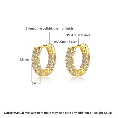 CZCITY Woman's Hoop Huggie Iced Out Man Dangle Vendor Inspired Famous Brand Japan Raw Brass Earring