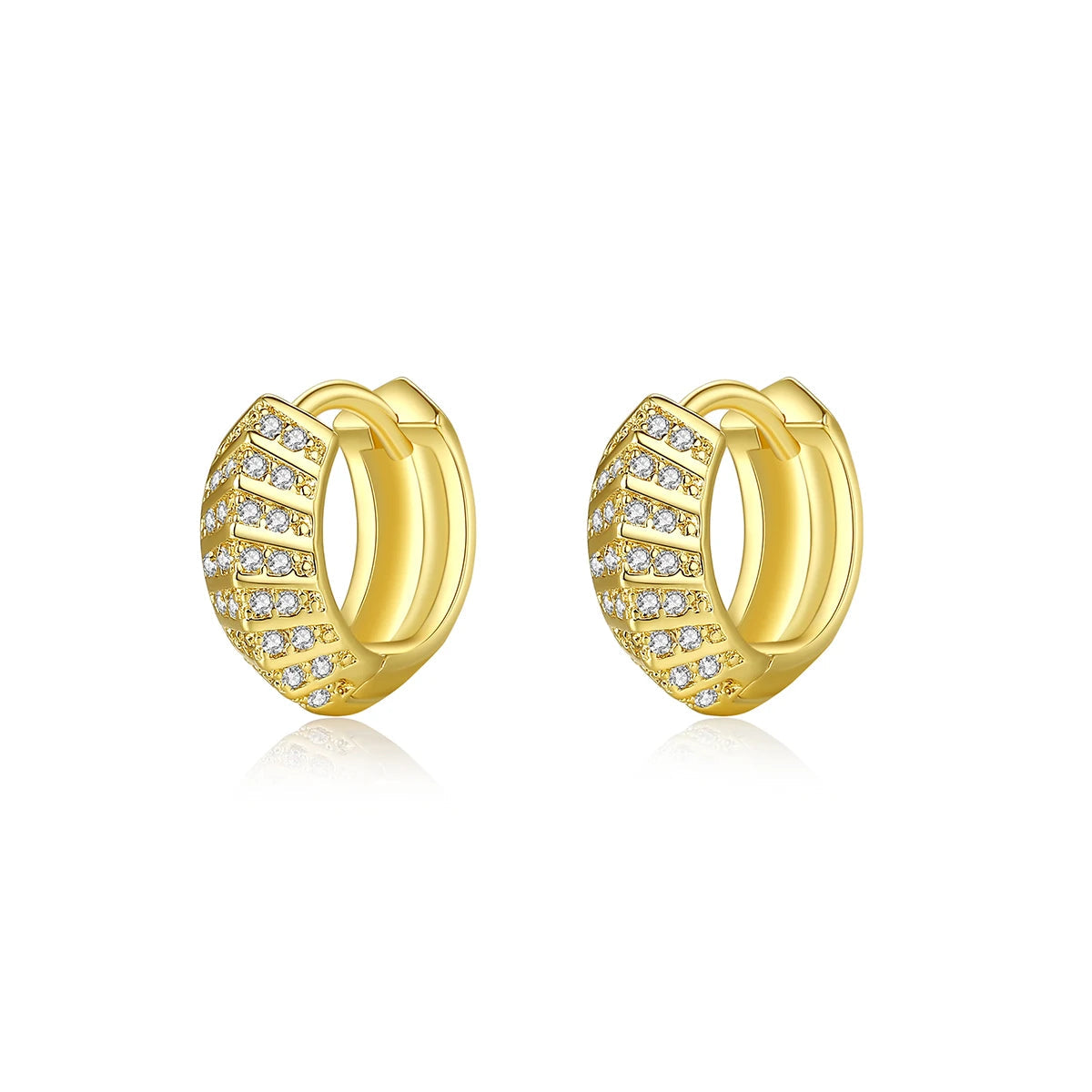 CZCITY Woman Vendor Diamond Golden Hip Hop Chunky Japan 90S Man Dangle Cubic Iced Out Hoop Earring