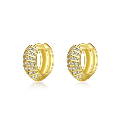CZCITY Woman Vendor Diamond Golden Hip Hop Chunky Japan 90S Man Dangle Cubic Iced Out Hoop Earring