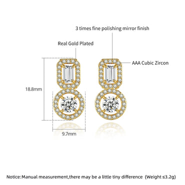 CZCITY Popular Design Fashion Gold Jewelry Hot Sale Earing Diamond Landy Trendy 2026 Short Fashionable Stud Earring