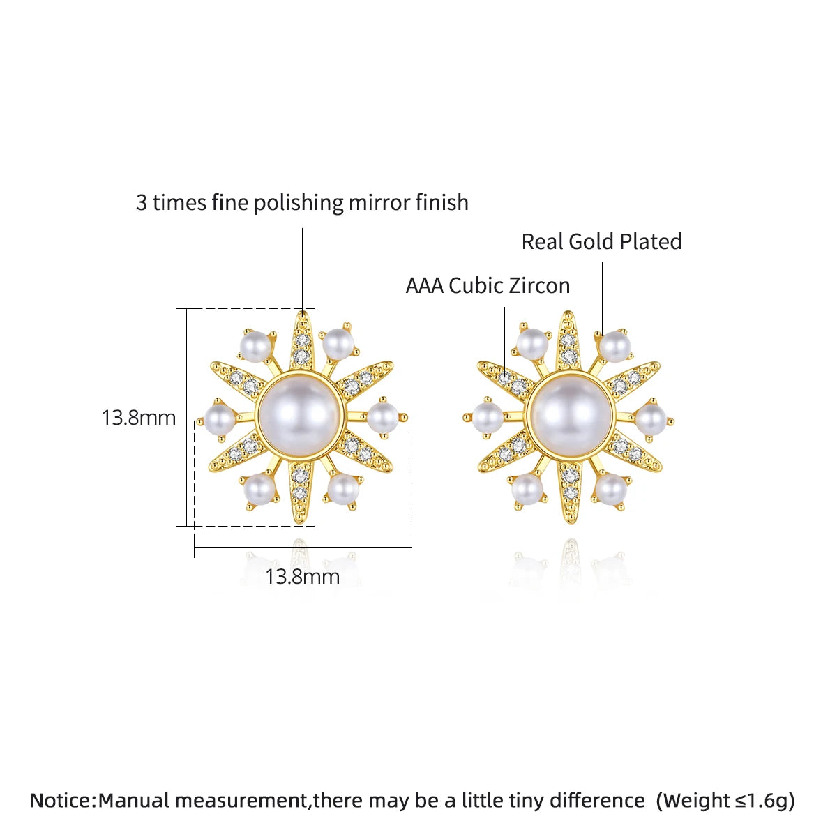 CZCITY Jewelry Earing Lady Woman Fashion Stud Big Statement 2025 CZ Pave Hot Sale Pearl and Flower Earrings