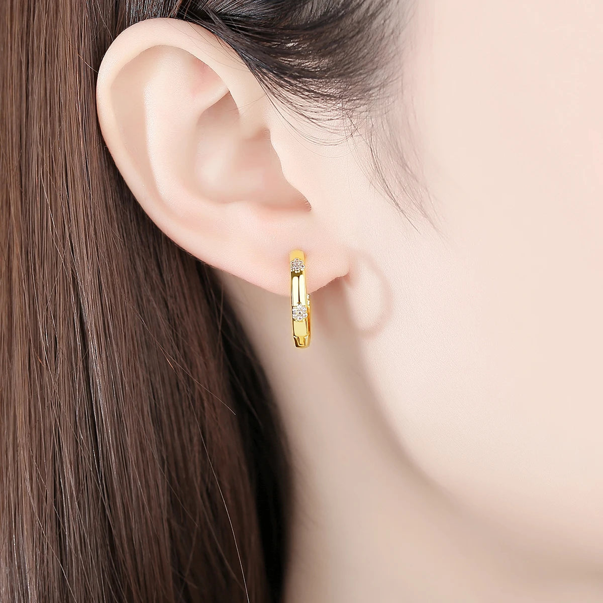 CZCITY Woman Huggie Hoop 2026 Gold Jewelry Thick Earing Plated Hot Sale Fashion Jewellery Earring