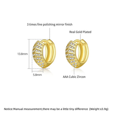 CZCITY Woman Vendor Diamond Golden Hip Hop Chunky Japan 90S Man Dangle Cubic Iced Out Hoop Earring