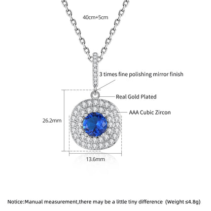 CZCITY Brand Luxury Women Exquisite Rhodium Plated Inlay a AA Top Quality Zircon Wedding Bridal Pendant Necklace Wholesale