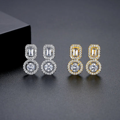 CZCITY Popular Design Fashion Gold Jewelry Hot Sale Earing Diamond Landy Trendy 2026 Short Fashionable Stud Earring