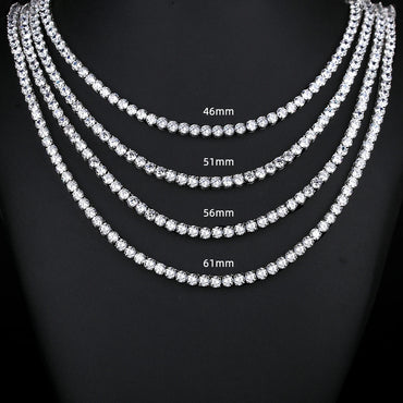 5mm Tennis Chain Diamond Necklace Iced Out Hip Hop Golden Tennis Chain Bling CZ Necklace