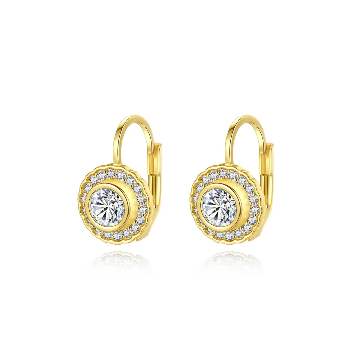 CZCITY Brass Elegant Woman Earing 2026 Cubic Zirconia Hoop Statement Charm Luxury Gold Korean Earrings