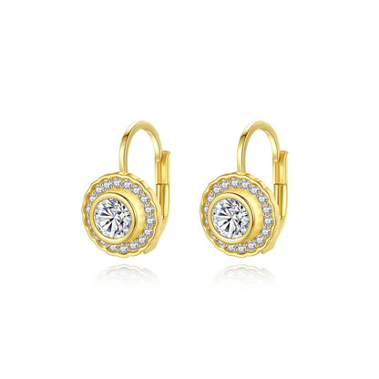 CZCITY Brass Elegant Woman Earing 2026 Cubic Zirconia Hoop Statement Charm Luxury Gold Korean Earrings
