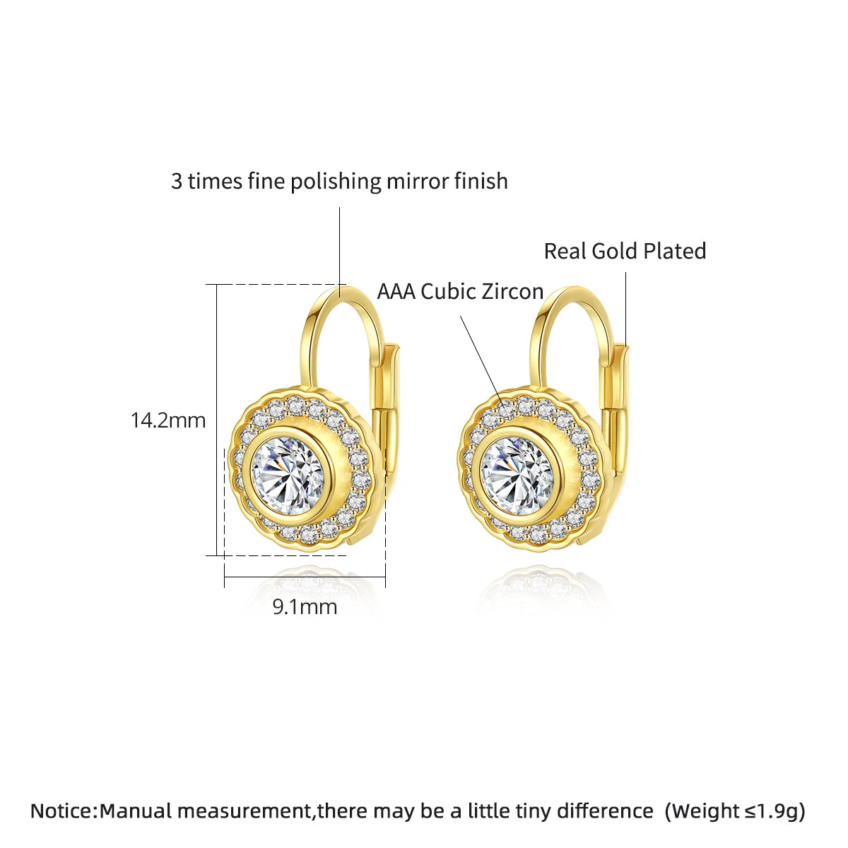 CZCITY Brass Elegant Woman Earing 2026 Cubic Zirconia Hoop Statement Charm Luxury Gold Korean Earrings