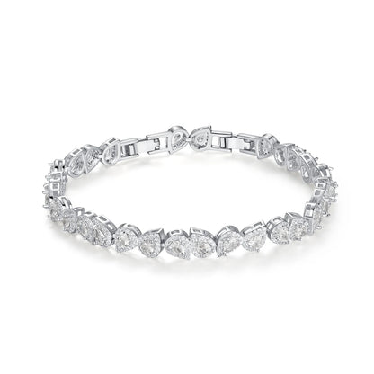 CZCITY New Design Luxury Wedding Bridal Ladies Elegant Bracelet Delicate Cute Girls Hand Bracelets Anniversary Jewelry