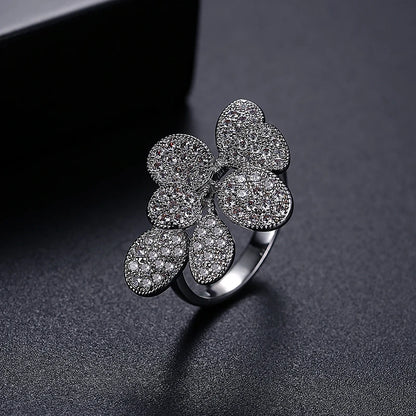Elegant Design Couple Wedding Rings Engagement Luxury Flower for Women Rings Wholesale