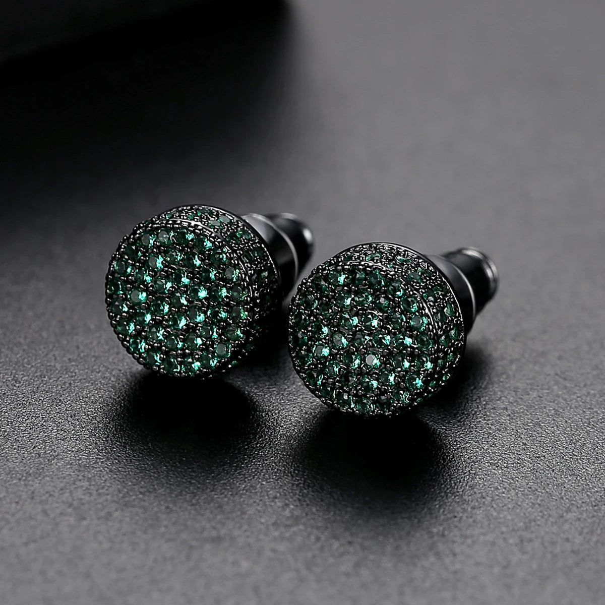 CZCITY Double Gold Plating High Quality Ear Stud Small Cubic Zirconia Hop Hop Stud Earrings for Men