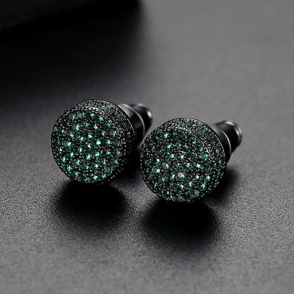 CZCITY Double Gold Plating High Quality Ear Stud Small Cubic Zirconia Hop Hop Stud Earrings for Men