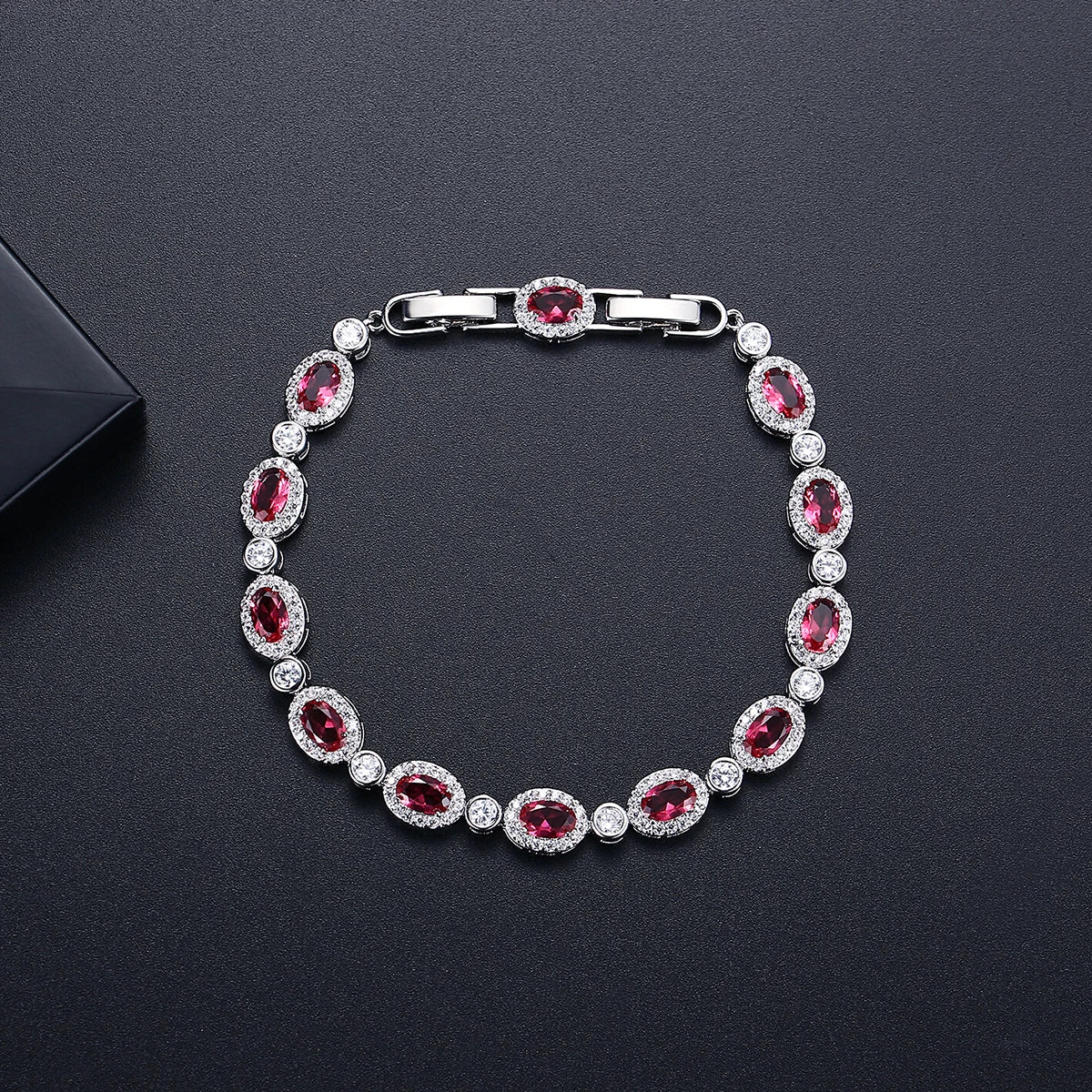 LUOTEEMI New Oval Shape Fashion Cubic Zircon Luxury Copper Tennis Bracelet for Girls Designer Womens Hand Jewelry Bracelets