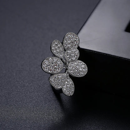 Elegant Design Couple Wedding Rings Engagement Luxury Flower for Women Rings Wholesale