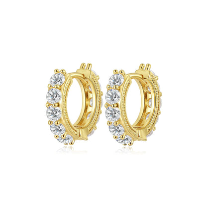 CZCITY Earring Cubic Zirconia Woman Jewelry Zircon Fashion Cute Lady Elegant Wholesale Small Round Earings