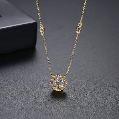 CZCITY Trendy Dainty Chains Necklace Cubic Zircon Womens Necklaces 2026 18K Gold Plated Charm Pendant