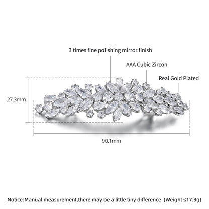 Bridal Party Wedding Luxury Jewelry Designer Stylist Korean Clip Pin for Girl Hair Accessories Woman