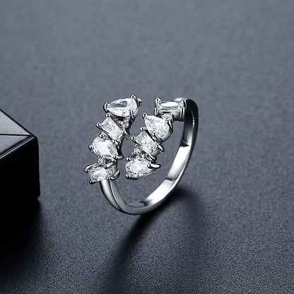 LUOTEEMI Cubic Zirconia Trendy Fashion Jewelry Adjustable Finger Ring for Girls High Quality Women Jewelry Factory Wholesale