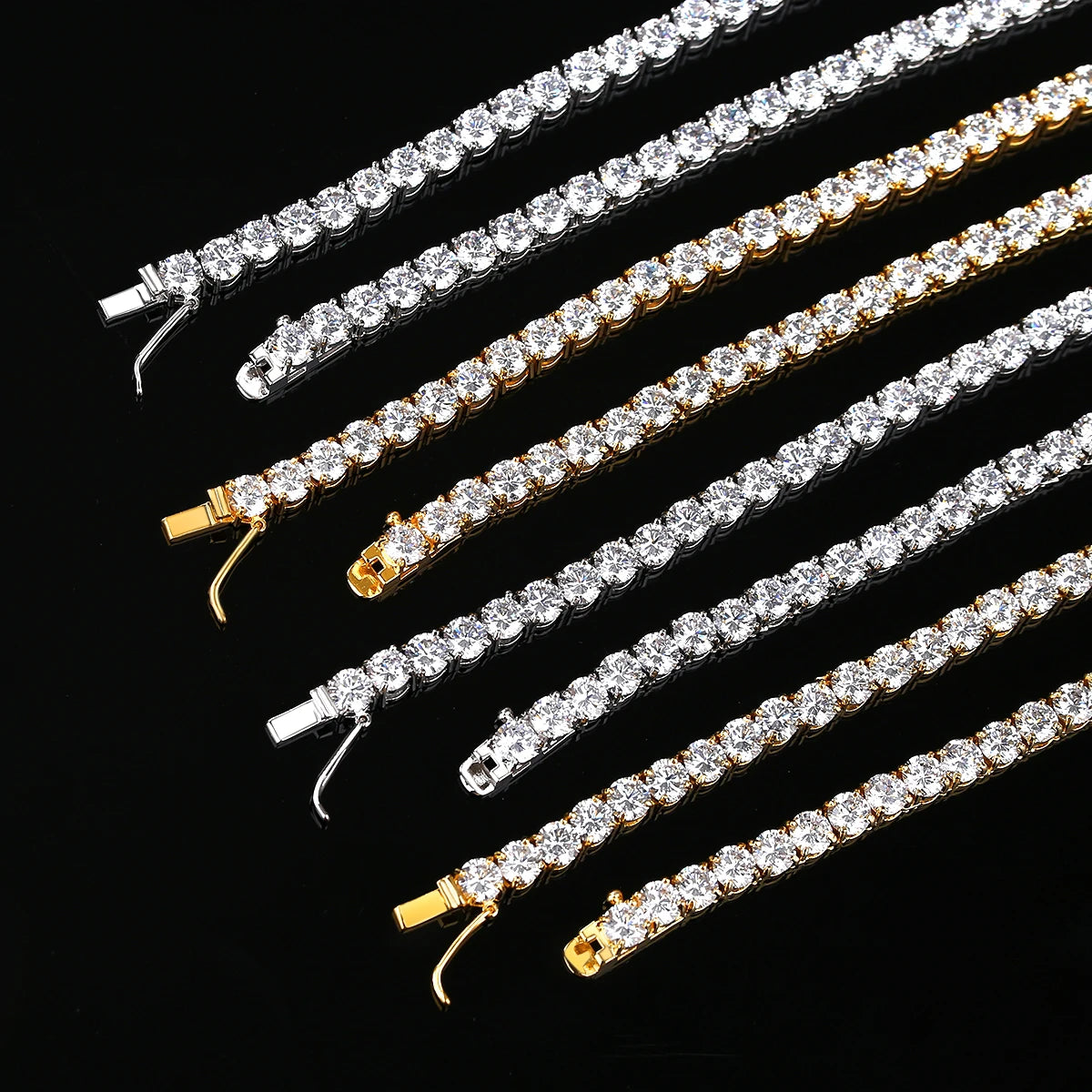 5mm Tennis Chain Diamond Necklace Iced Out Hip Hop Golden Tennis Chain Bling CZ Necklace