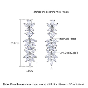 Fashion Jewelry Woman Earing Bridal Zircon Large Flower Big Wedding Luxury 2026 Designer Earrings