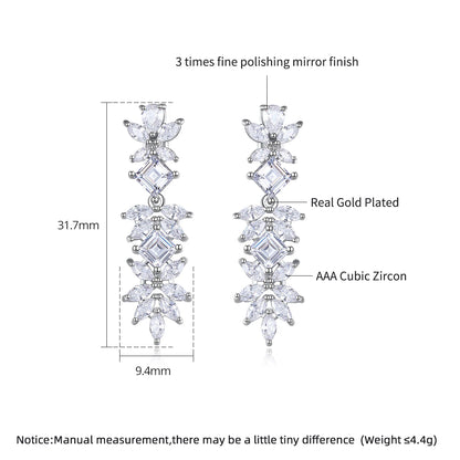 Fashion Jewelry Woman Earing Bridal Zircon Large Flower Big Wedding Luxury 2026 Designer Earrings