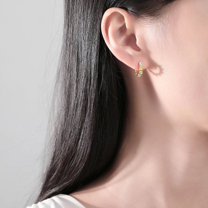 CZCITY Woman Earing Lady Trendy Quality Popular Clip Fashion Small Modern Elegant European Tiny Earring