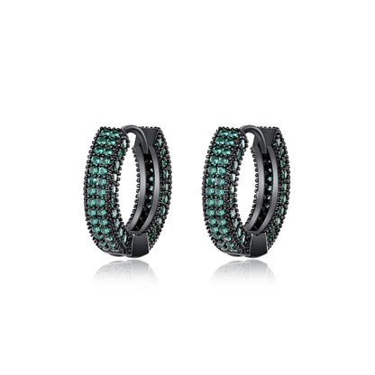 CZCITY Hiphop Hoop Earing Brazilian Dainty Designer Zirconia European Earring for Man and Women Punk Huggies