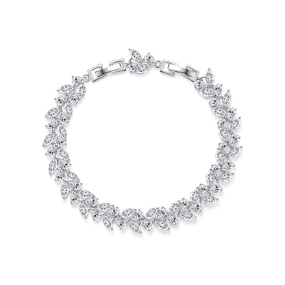 Leaf Bracelet with Charms for Woman Girls Femmes Charms Adjustable Woman Accessories 2021 CZ Bracelet